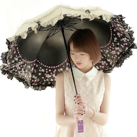 ロリータ姫のフリル日傘