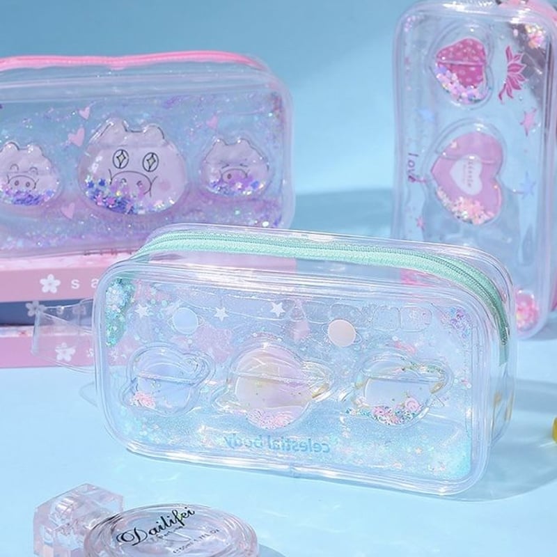 ポーチ　　＊KZunK♡*＊♪様 ♡ きらきらぬいぐるみポーチ パープル ONS-PU | OZaKKa（オザッカ