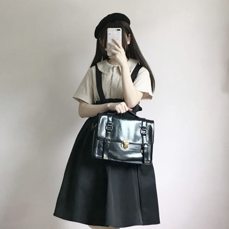 フォーマルサスペンダー付き黒ワンピース 150-165cm シンプルサスペンダーブラックドレス QZ0319【Moromoro2】【2025SS