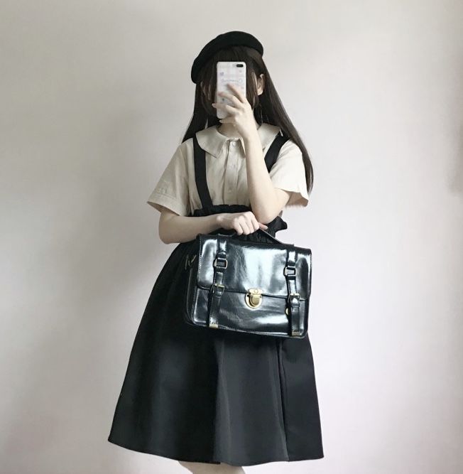 黒のサスペンダーワンピース | Fancy ☆World