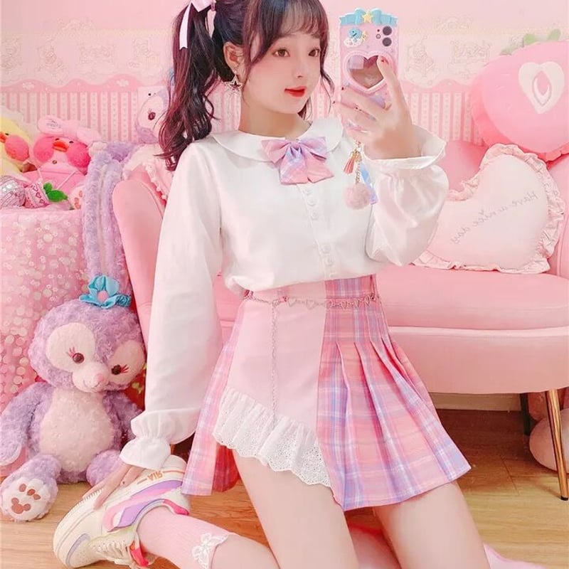 変形プリーツミニスカート | Fancy ☆World