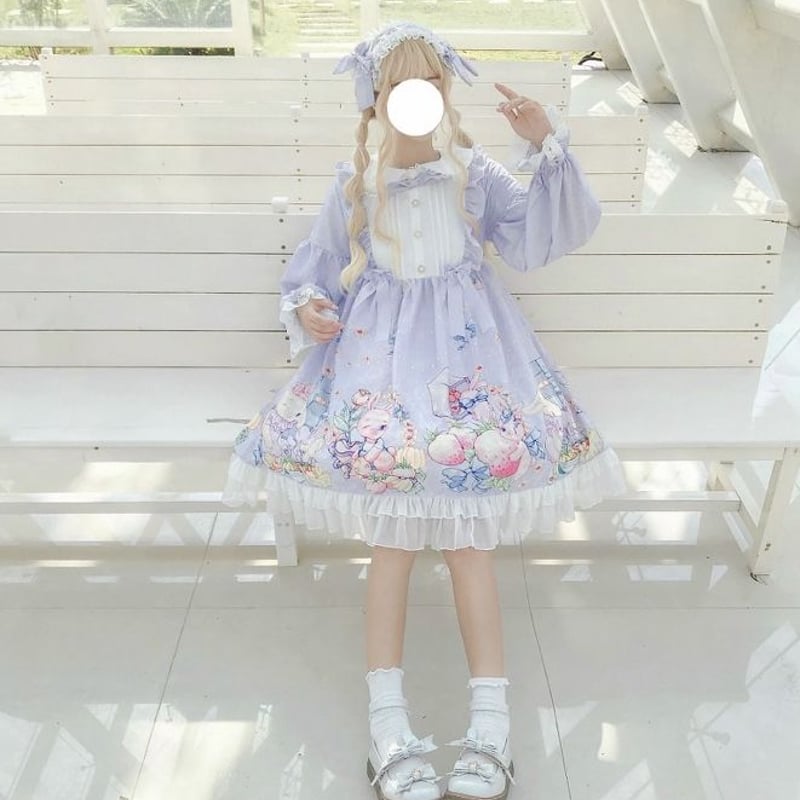 うさぎ苺の妖艶なロリータワンピースセット | Fancy ☆World