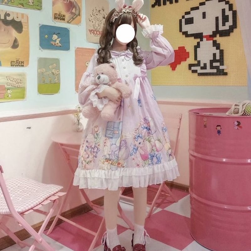 うさぎ苺の妖艶なロリータワンピースセット | Fancy ☆World
