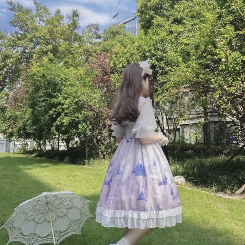 リズリサ　ワンピース　アンブレラ　傘　ブラウン　ノースリーブ　メルヘン　ロリータ リズリサ ワンピース アンブレラ 傘 ブラウン ノースリーブ