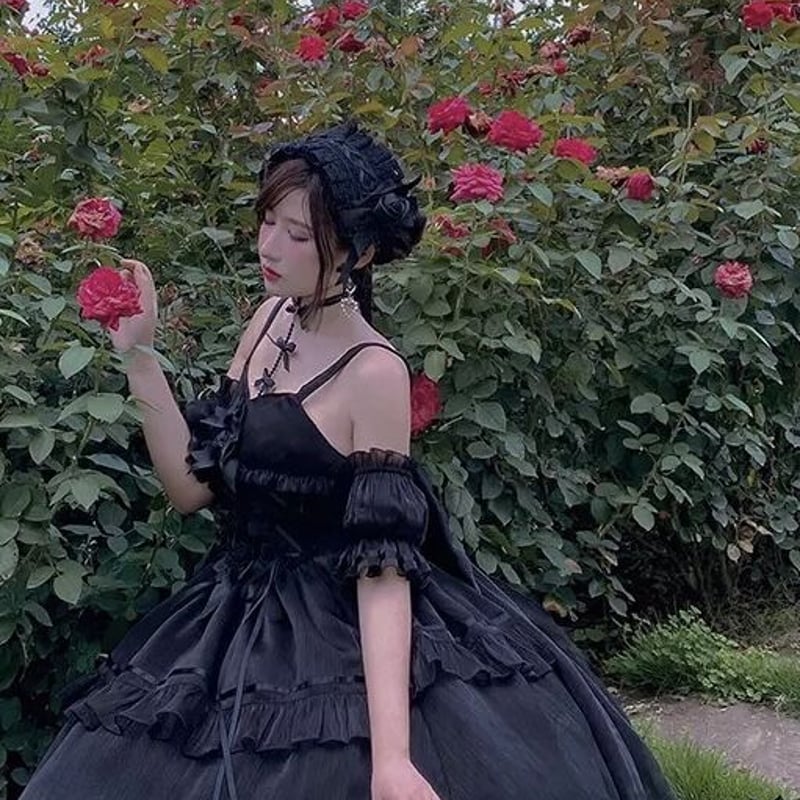 黒薔薇姫のゴシックロリータワンピース | Fancy ☆World 黒薔薇姫のゴシックロリータワンピース | Fancy ☆World