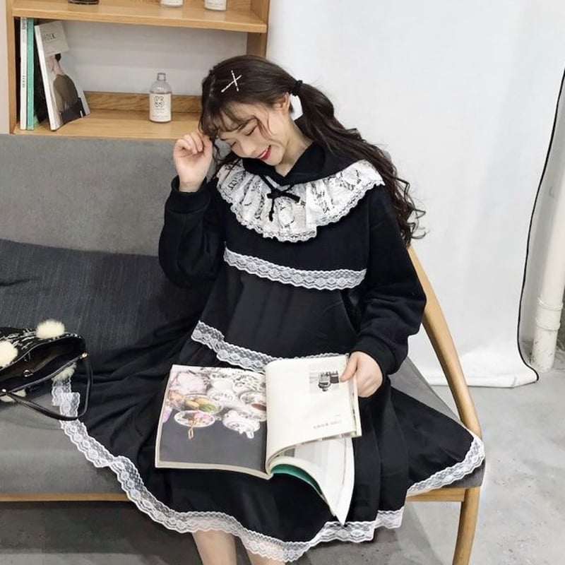 hazuki様着用】ゴスロリ♡レースパーカーワンピース | Fancy ☆World