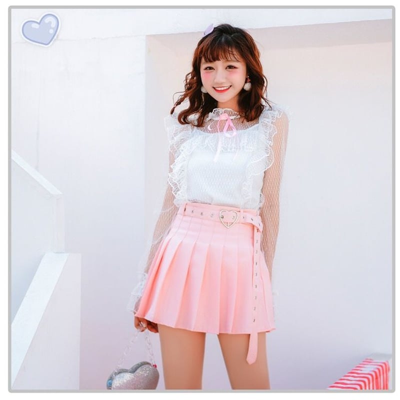 ハートベルト♡プリーツミニスカート | Fancy ☆World