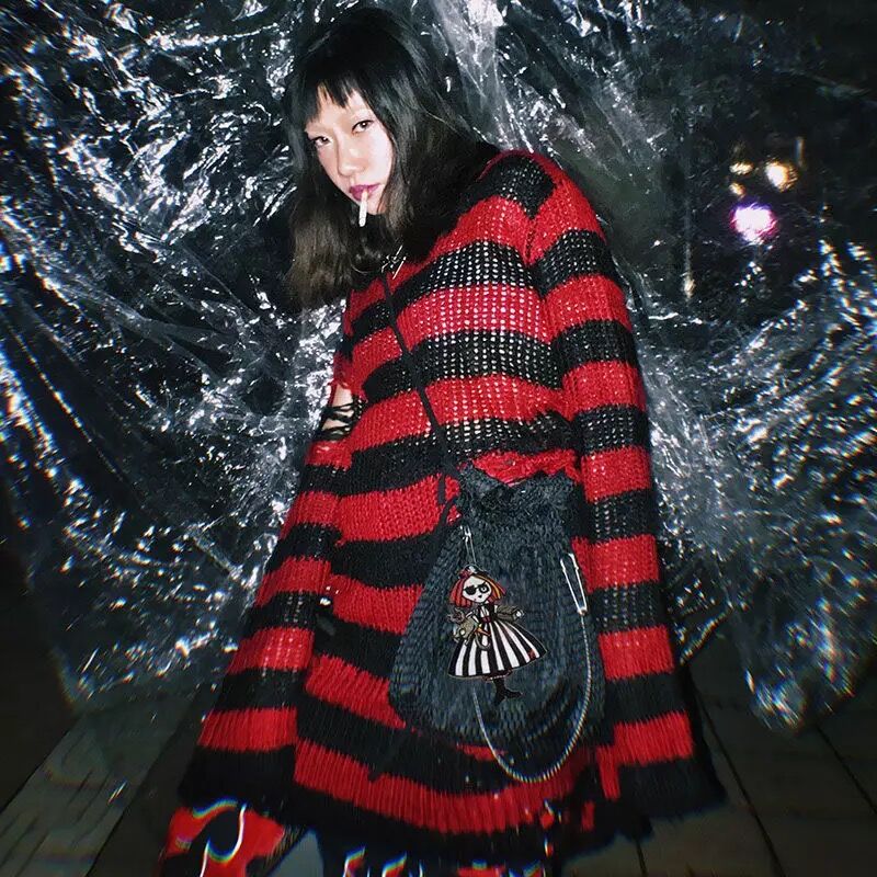 ブラックチェックニットパン　writtenafterwards 新品　タグ付き ブロックチェックニットソースカート