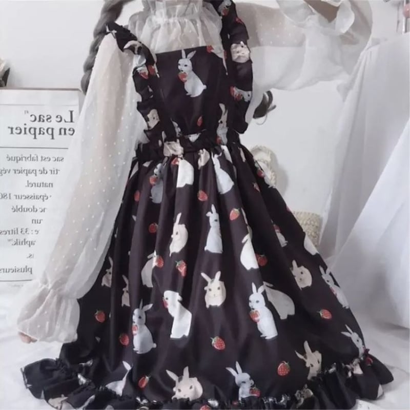 暗黒微笑様着用】うさぎ苺♥︎ジャンパースカート | Fancy ☆World