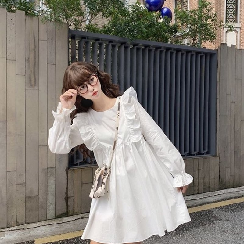 フェアリーグランジ ワンピース フリル Y2K フェアリーグランジ ミニ