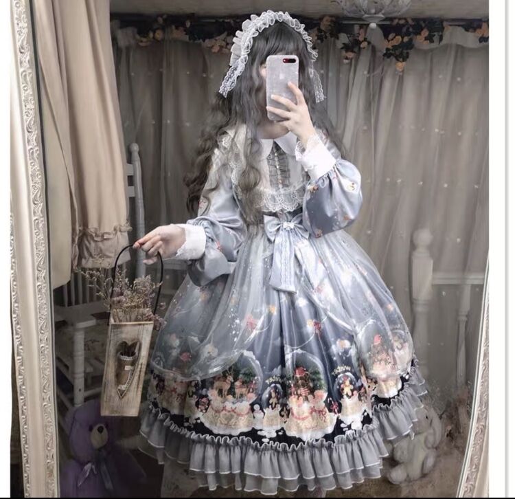 讃歌女神　POH讃歌　不倒王国お茶会ロリータ　フルセット　クリスマスロリータ クリスマスキャロルのロリータドレスセット | Fancy ☆World