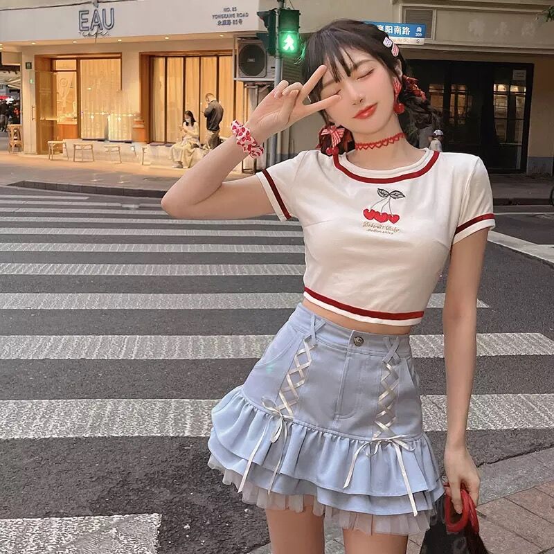 編み上げリボンのミニスカート | Fancy ☆World 編み上げリボンのミニスカート | Fancy ☆World