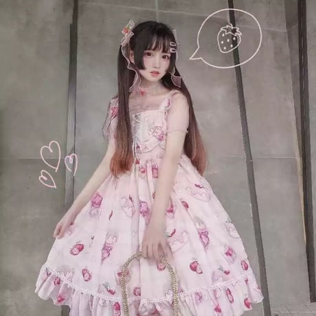 ロリータ ピンク フルセット M 甘ロリ リボン【Eieyomi】 ロリータ ドレス ピンク 2点セット 甘ロリ【Loitimes】 - メルカリ