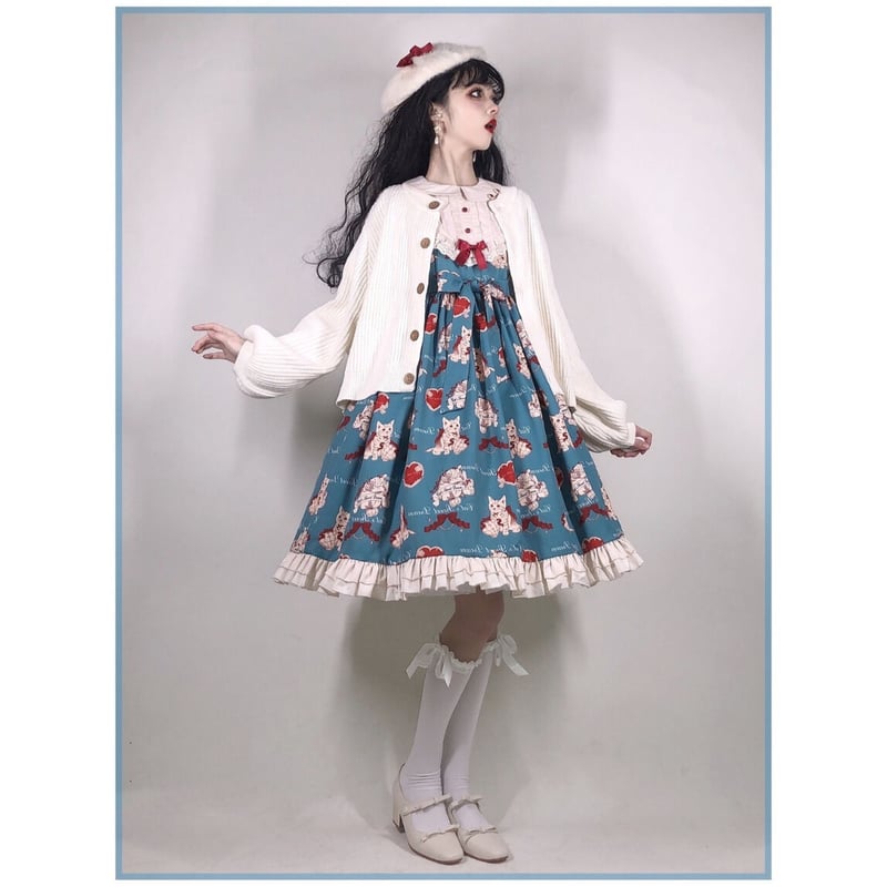 猫の総柄クラシカルロリータワンピース | Fancy ☆World