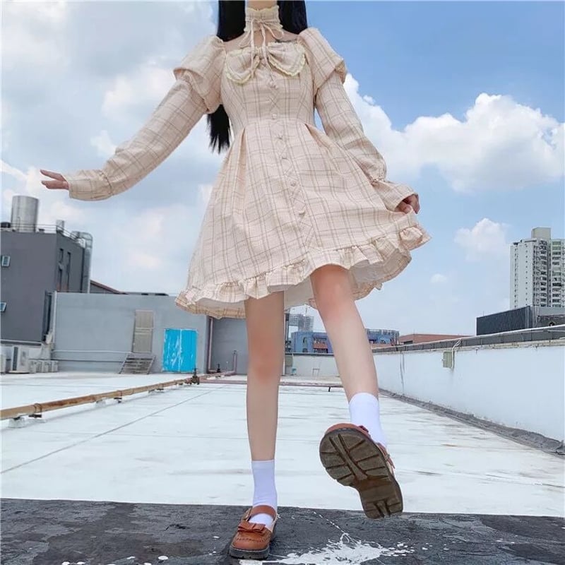 新品　Amavel カントリーチェックリボンワンピース チェックリボンのカントリーワンピース | Fancy ☆World