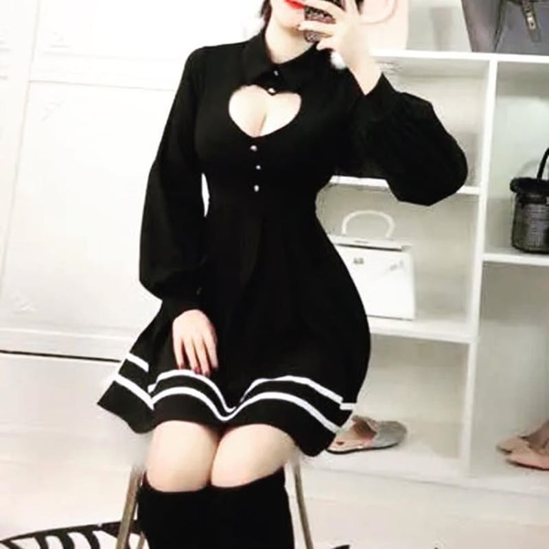kill26_様着用】セクシー胸元ハート♡切り抜き ワンピース | Fancy ☆World