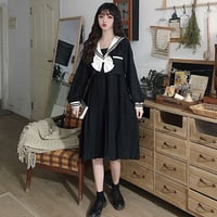 学生風ロングワンピース