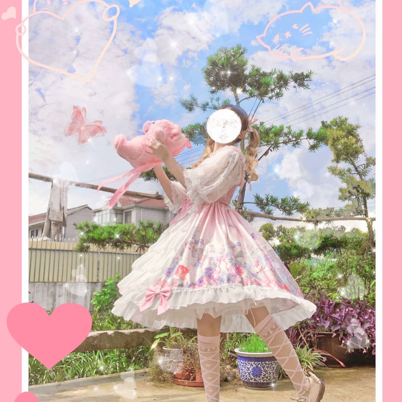 パステル猫姫のフリルロリータワンピース | Fancy ☆World