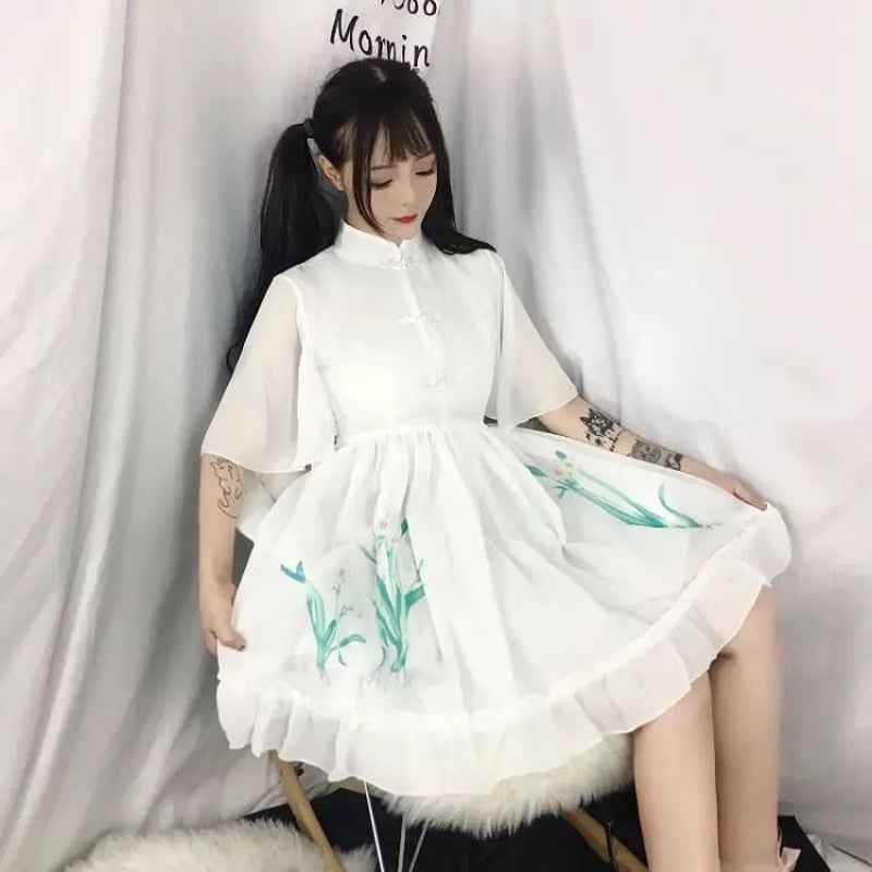 玲様着用】花柄チャイナ風ワンピース | Fancy ☆World