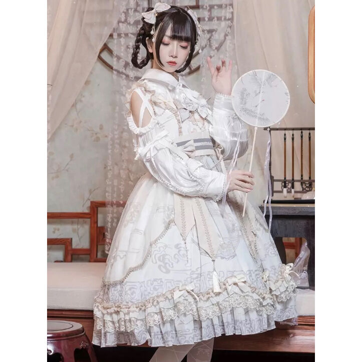 和ロリ ロリータ ワンピース 和風ジャンスカスカート 羽織 和服 浴衣 海外ブラ 和ロリ ロリータ ワンピース 和風ジャンスカスカート 羽織 和服