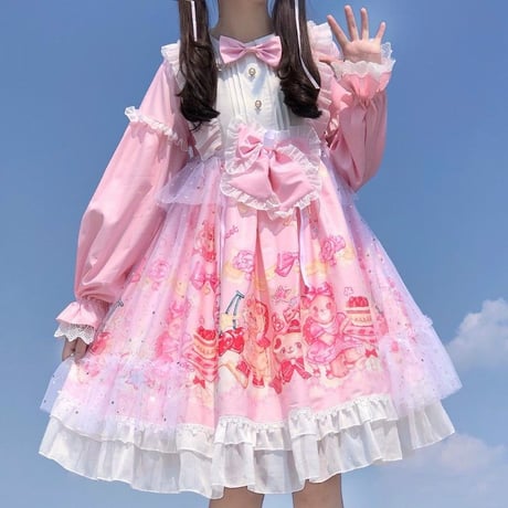 ♡BABY♡ピンク　コットンロリータワンピース ♡BABY♡ピンク コットンロリータワンピース 楽天市場】ロリータ