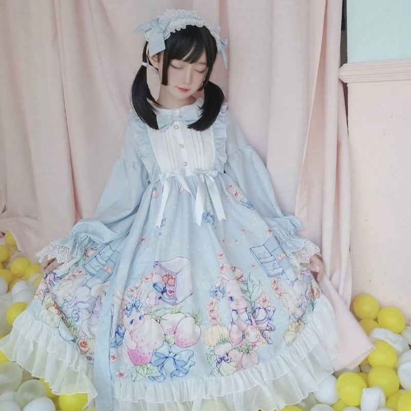 うさぎ苺の妖艶なロリータワンピースセット | Fancy ☆World