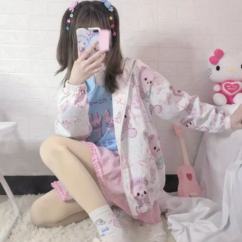 ゆめかわくまさんのフード付きパーカー | Fancy ☆World