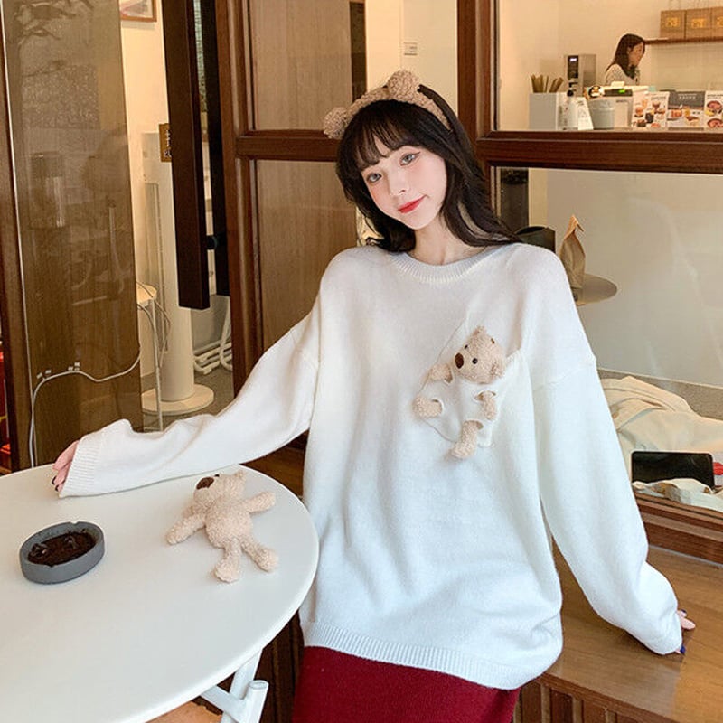 くまのぬいぐるみ付きトレーナー | Fancy ☆World