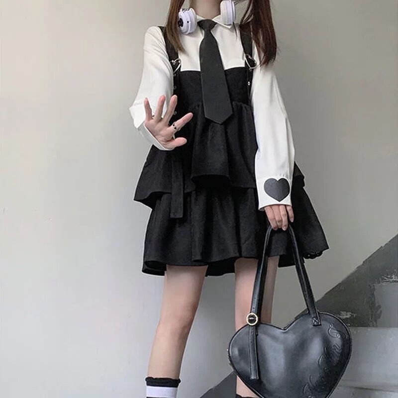 春夏フリルサスペンダーワンピース サスペンダー♡フリルのワンピース | Fancy ☆World