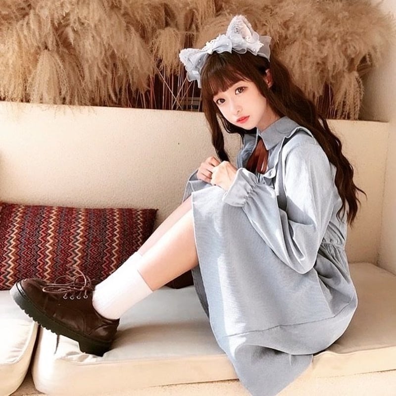 文学少女のレトロシャツワンピース | Fancy ☆World