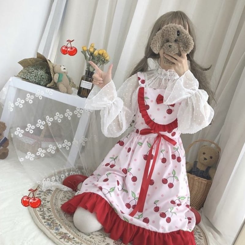 さくらんぼのジャンパースカート | Fancy ☆World