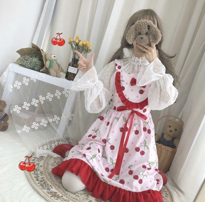 さくらんぼのジャンパースカート | Fancy ☆World