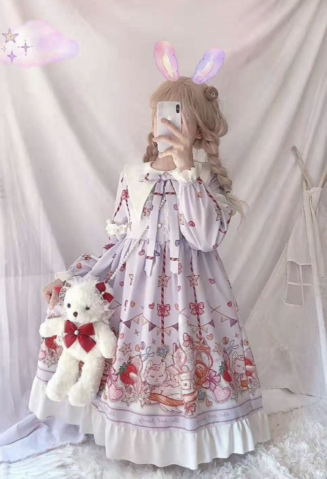 藤井妃呂様着用】猫のパーティリボンワンピース | Fancy ☆World