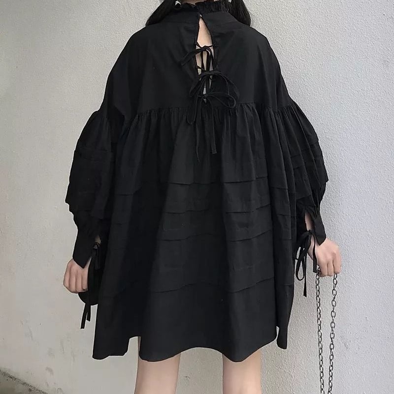 黒のスモック風ワンピース | Fancy ☆World