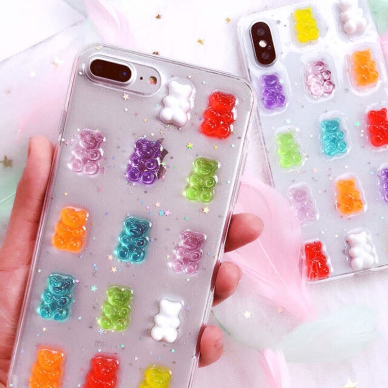 くまさんカラフルグミのスマホケース | Fancy ☆World