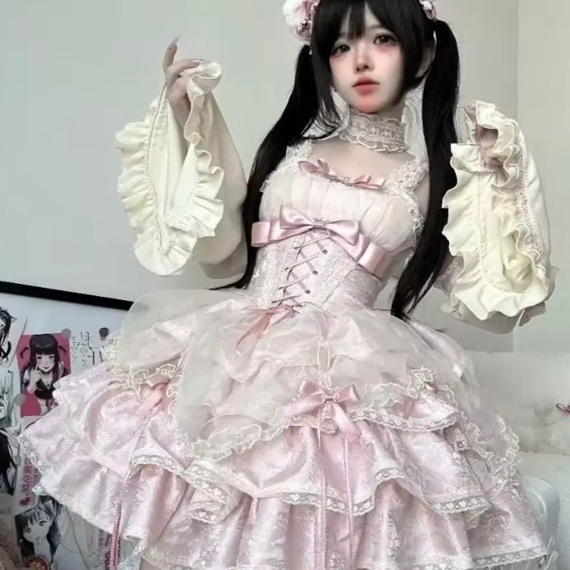 韓国ロリータ　dolls party お人形ワンピース お人形風ロリータワンピース | Fancy ☆World