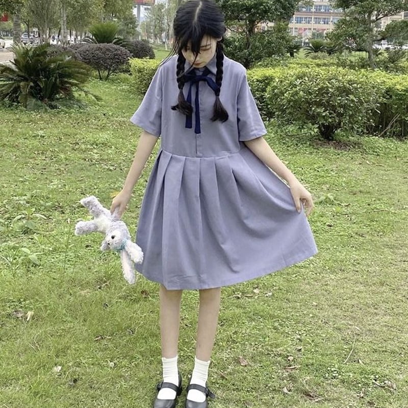 ワンピース　ラベンダー　F 新品 フロントボタンフラワーワンピース ラベンダー FRAY I.D - メルカリ