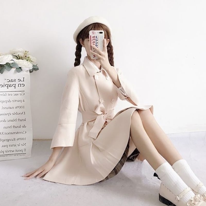 ワンピース風♡ミニ丈トレンチコート | Fancy ☆World