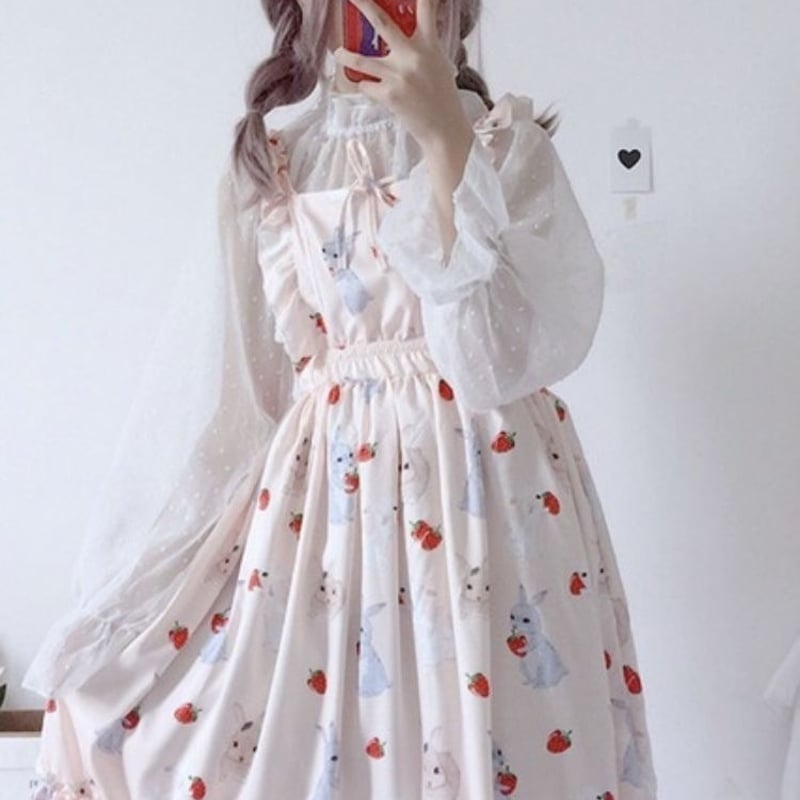 暗黒微笑様着用】うさぎ苺♥︎ジャンパースカート | Fancy ☆World