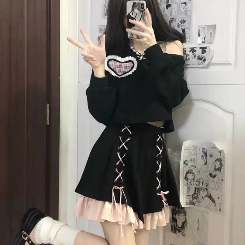 大人かわいい♡セットアップ可♡おしゃれ♡ 大人かわいい服 ストライプ柄ニットセットアップ セットアップ