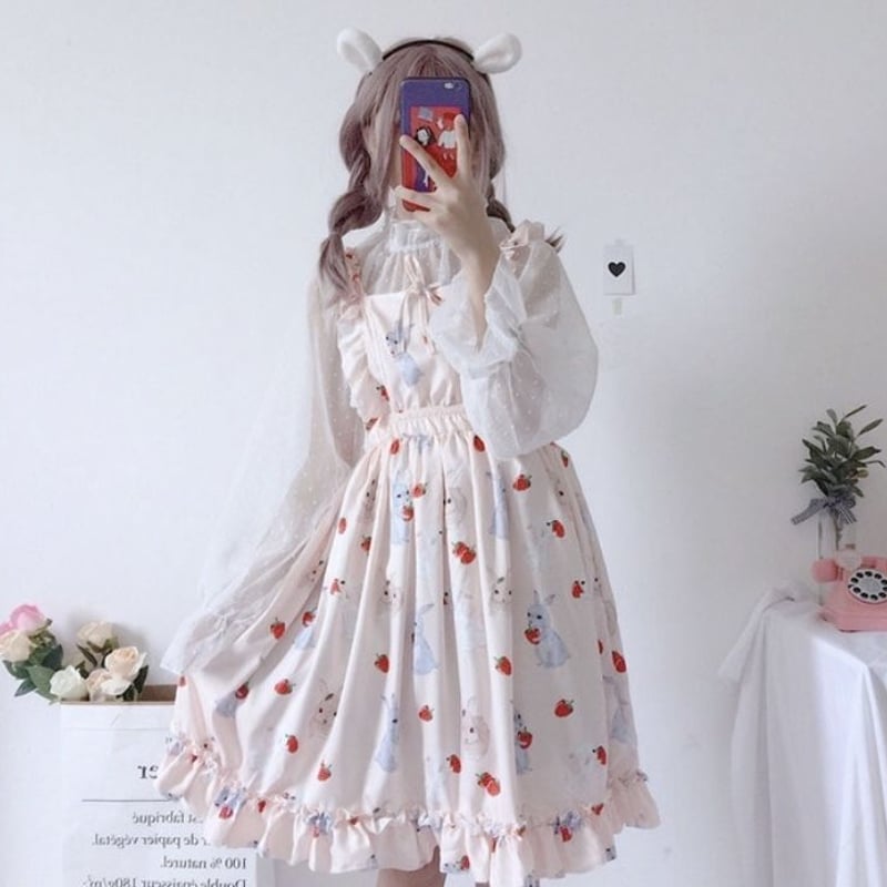 いちごジャンスカ&ブラウス LIZ LISA - リズリサ いちごジャンスカ ブラウスセットの通販 by