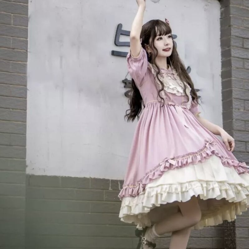 ♡Deary♡ ディアリー フリル リボン ボレロ♡ロリータお姫様♡夢かわ スウィートハートフリルリボンロリータドレス+BNT+ネックレス+姫袖