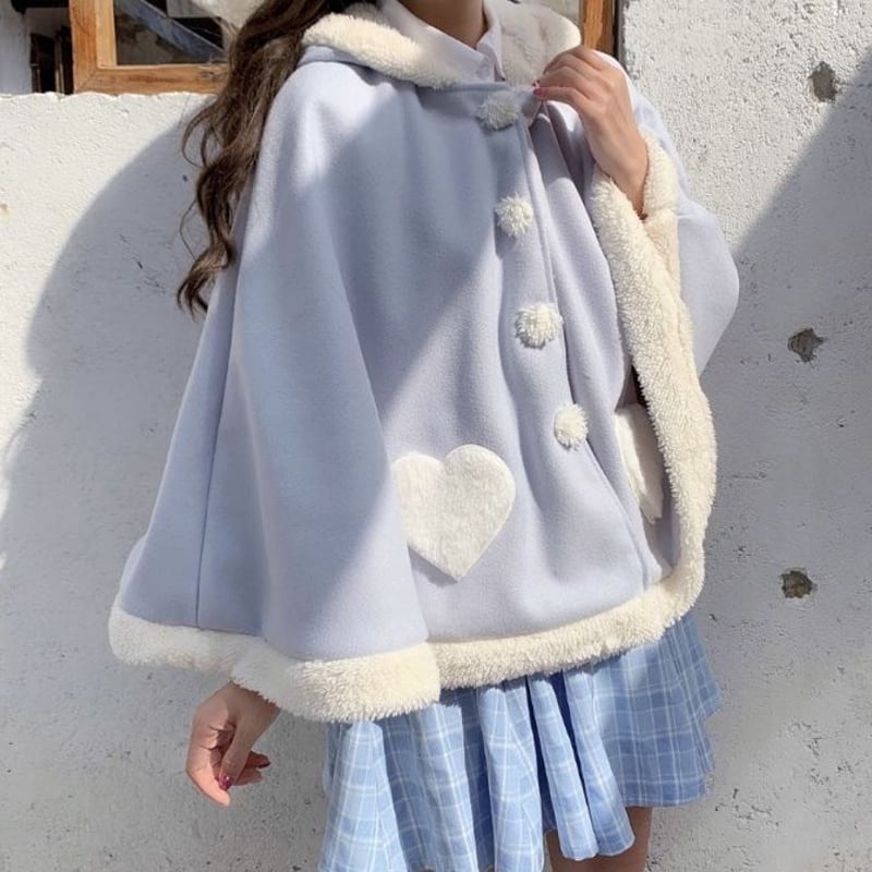 teddy poncho メゾンドルチェ ✴︎✴︎✴︎新品未使用　クリスマス クリスマス♥️ハートの天使ポンチョ | Fancy ☆World