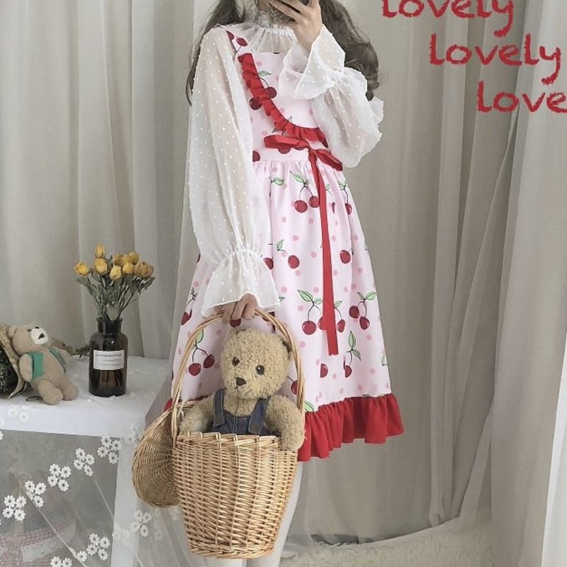 さくらんぼのジャンパースカート | Fancy ☆World