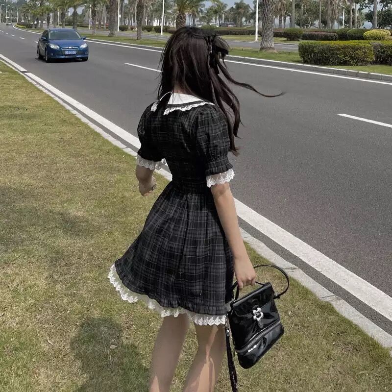 ロリータ風ミニ丈ワンピース♡ 楽天市場】ロリータ ワンピース（着丈（スカート・ワンピース