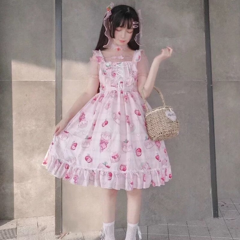 さくらんぼのスウィートロリータワンピース | Fancy ☆World