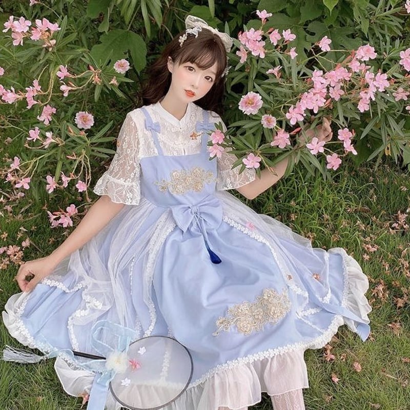 【美品】【12/7までセール中】水色 花柄 ロリータドレス 楽天市場】ロリータ 水色の通販