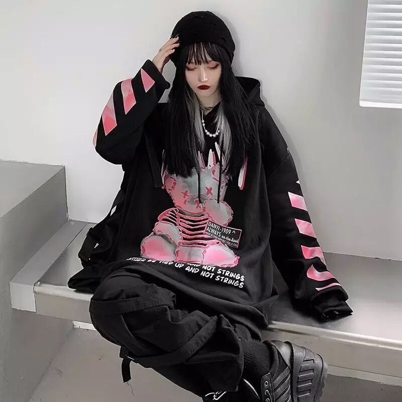 病みかわ♡くまのビッグシルエットパーカー | Fancy ☆World