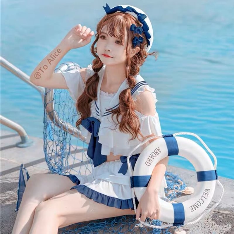 ロリータセーラー服のセットアップ水着♡ | Fancy ☆World