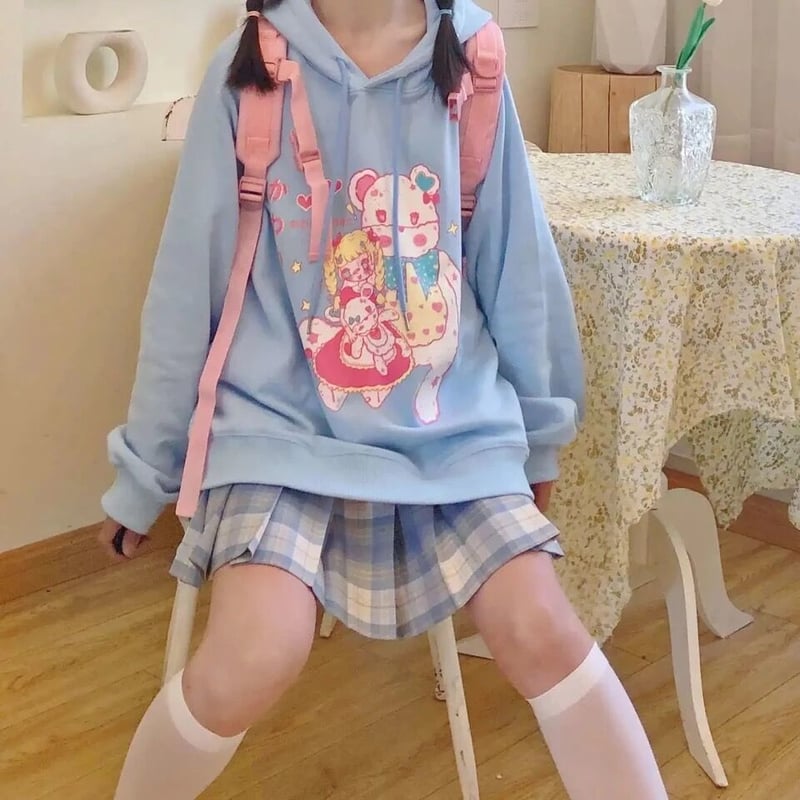 かわいいクマと女の子のパーカー | Fancy ☆World
